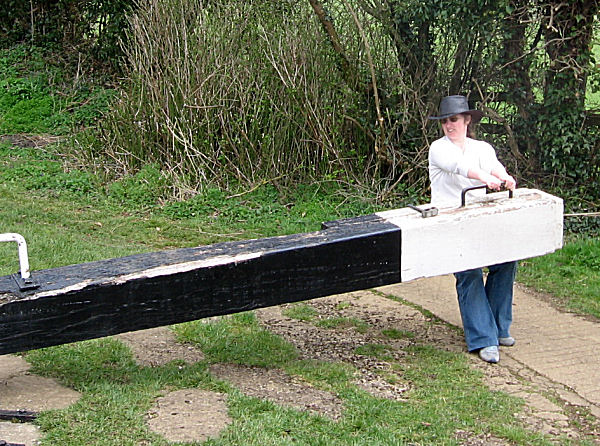 Alison working a lock