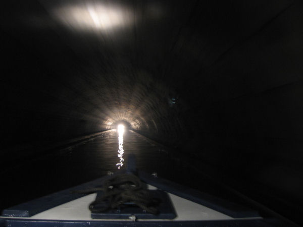This photo might be the Blisworth Tunnel but you get the idea...