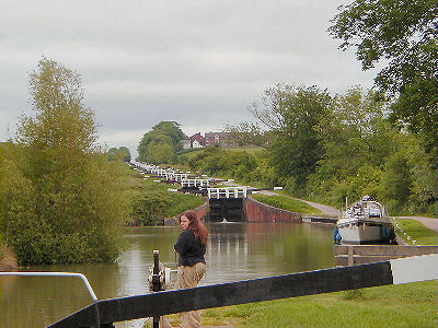 Caen Hill again. Sure that boat has been there all week...