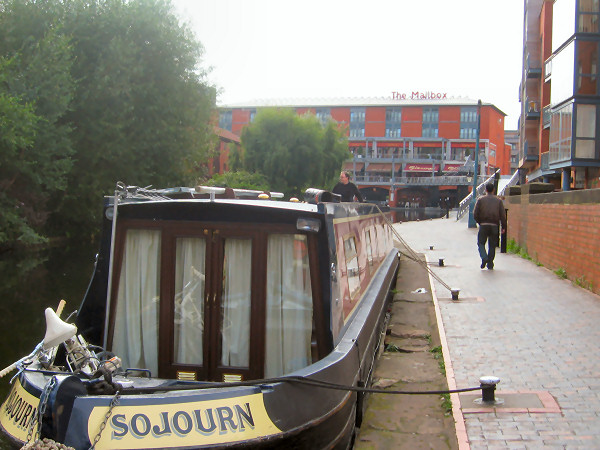 Sojourn moored near Gas Street Basin Birmingham