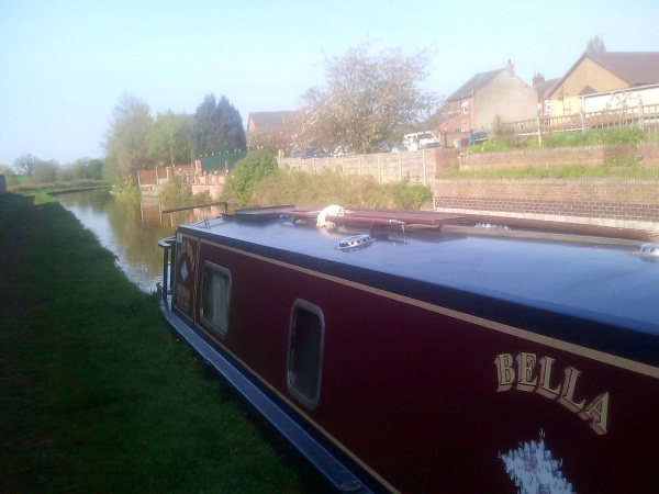 Narrowboat Bella moored at Wheelock