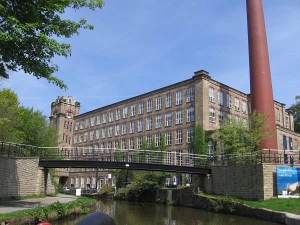 Restored mill by Macclesfield canal