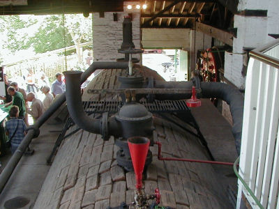 The top of the Crofton boiler (notice brick cladding)