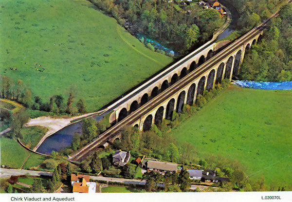 Aerial view of Chirk Aqueduct
