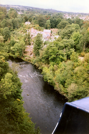 View down from Pontcysyllte Aqueduct