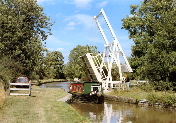 A lift bridge