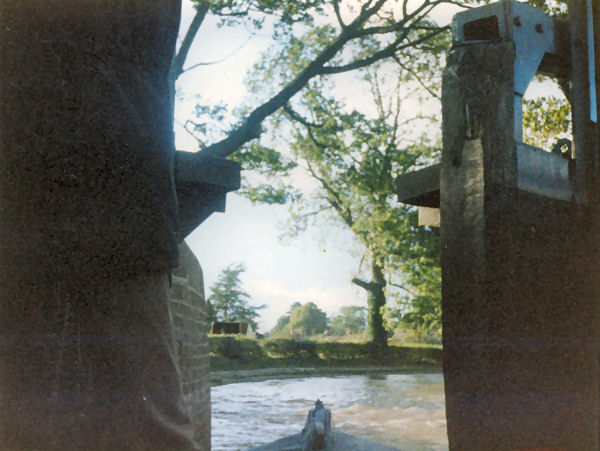 View out through lock gates