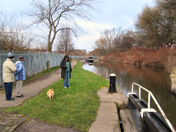 Time to exercise dog on the towpath