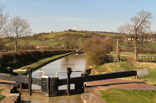 Looking back at windmill on Napton Hill